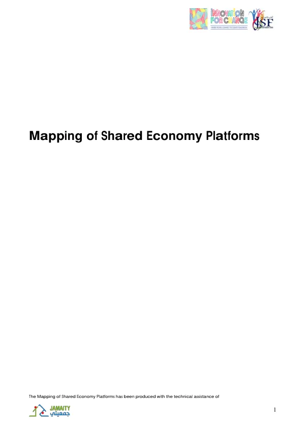 Mapping of shared economy platforms