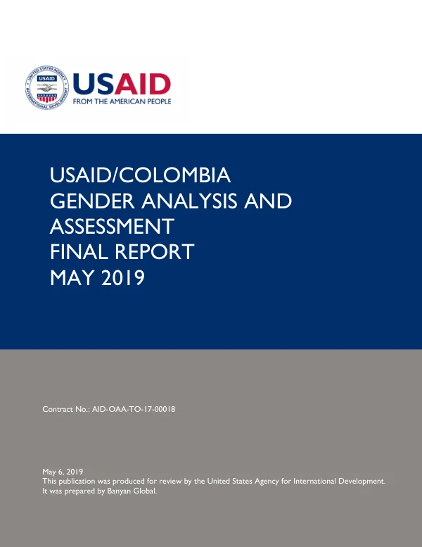 USAID/Colombia gender analysis and assessment