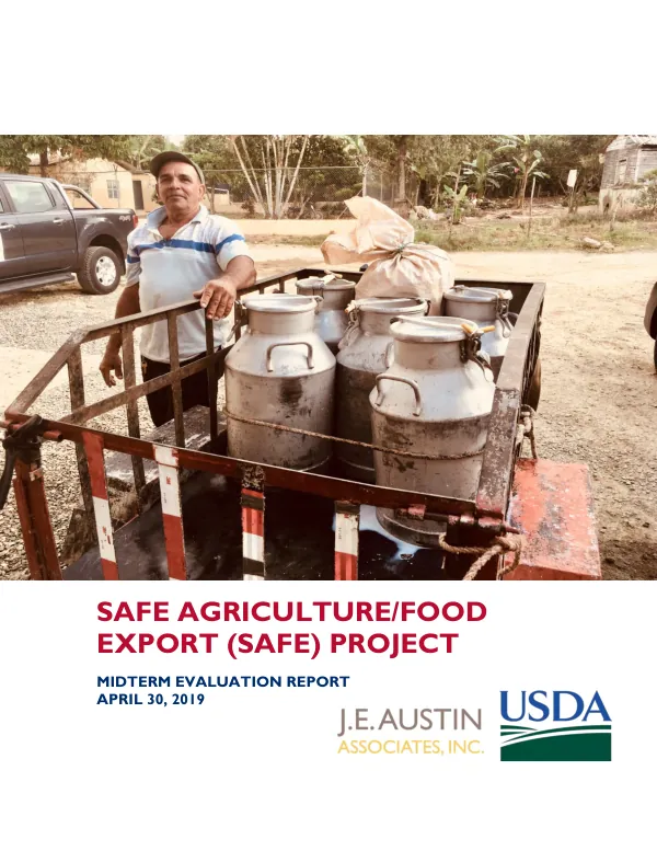 [USDA} Dominican Republic safe agriculture/food export (SAFE) project : midterm evaluation report [FY 2015]
