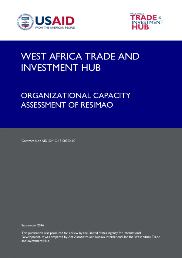 Organizational Capacity Assessment of RESIMAO