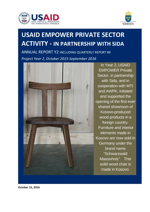 EMPOWER Private Sector - Annual Report Y2 and Q9 - Oct 2015 - Sept 2016