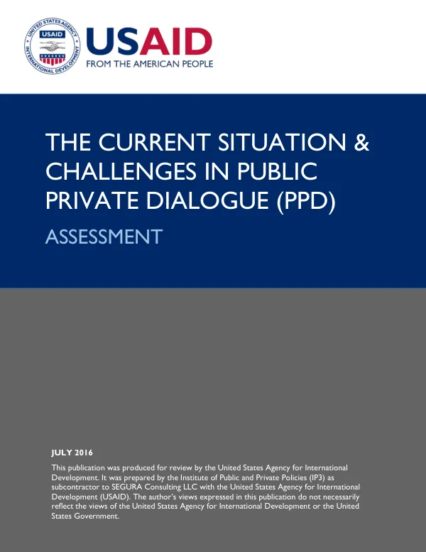 Assessment on the Current Situation and Challenges in the Area of Public Private Dialogue (PPD)