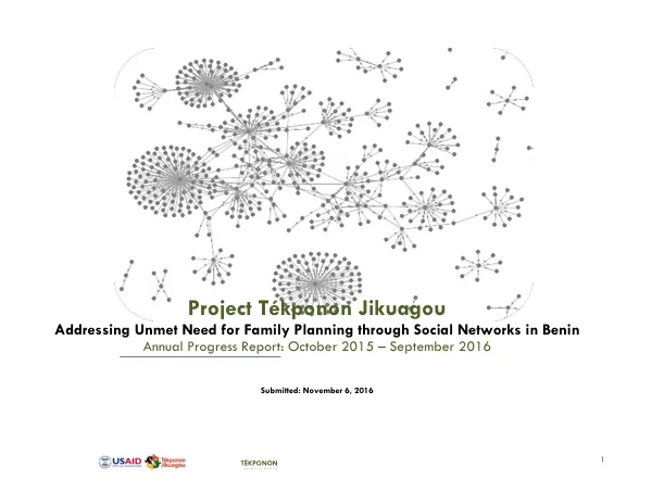 Tekponon Jikuagou Annual Progress Report , FY2016