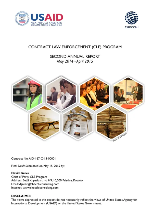 Strengthening Somali Governance Annual Work Plan: 22 September 2015 – September 21 2016