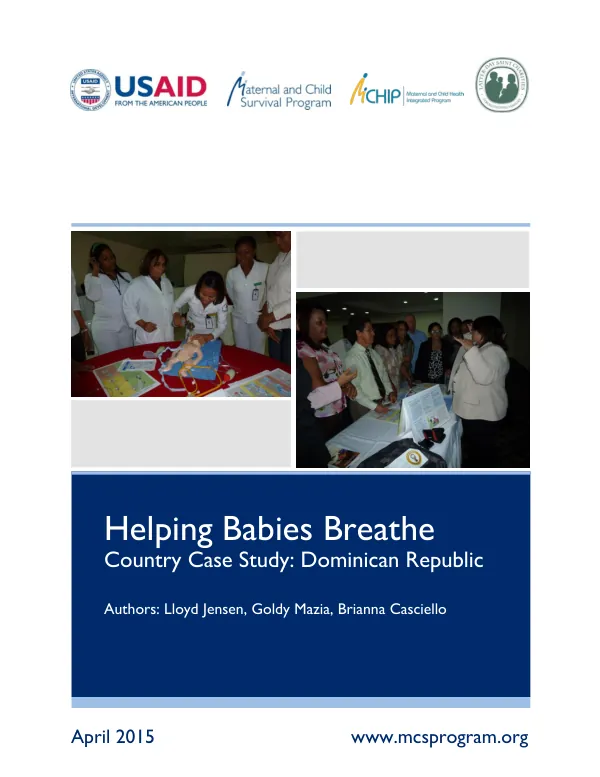Helping Babies Breathe Country Case Study: Dominican Republic