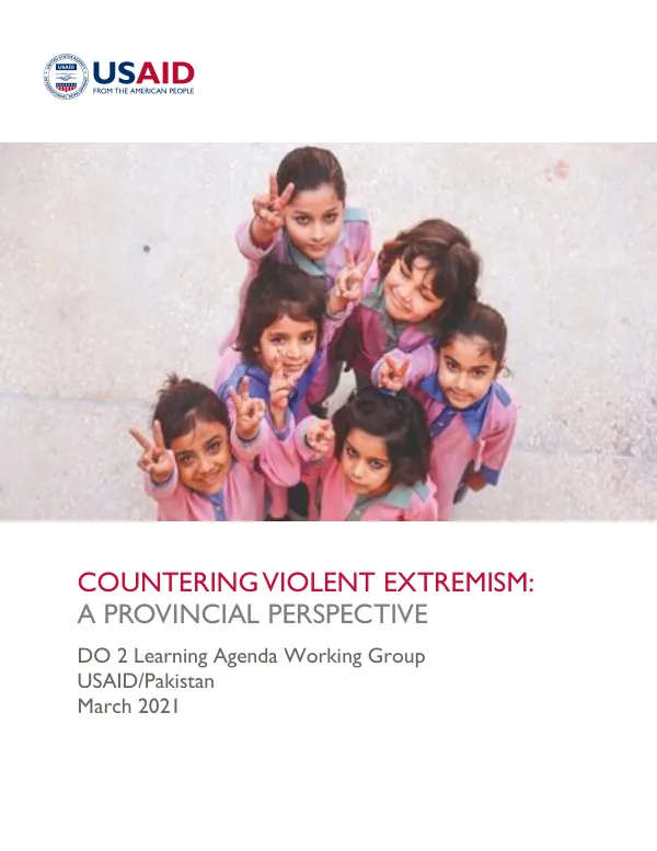 Countering violent extremism : a provincial perspective : DO 2 learning agenda working group