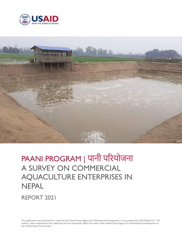 PAANIi program : a survey on commercial aquaculture enterprises in Nepal