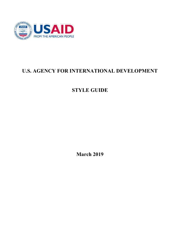 U.S. Agency for International Development style guide
