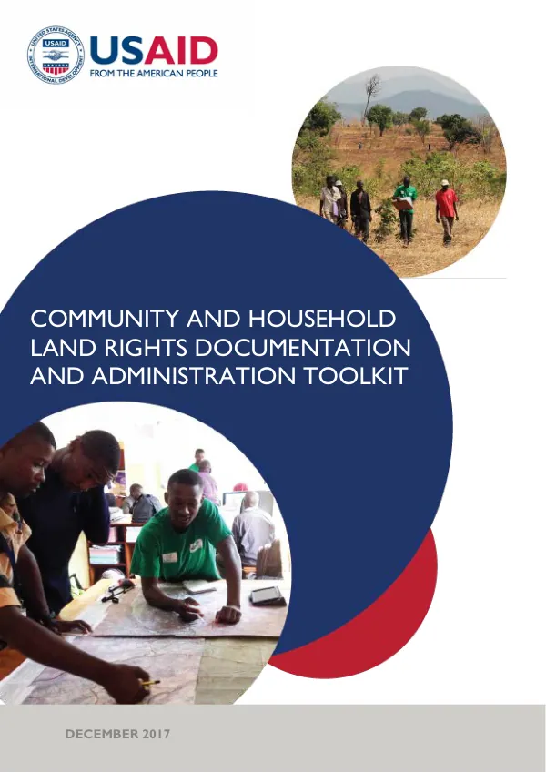 Community and Household Land Rights Documentation and Administration Toolkit: Tenure and Global Climate Change Program
