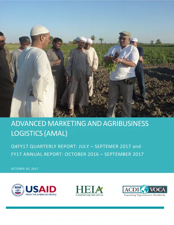 Advanced marketing and agribusiness logistics (AMAL) annual report FY2017