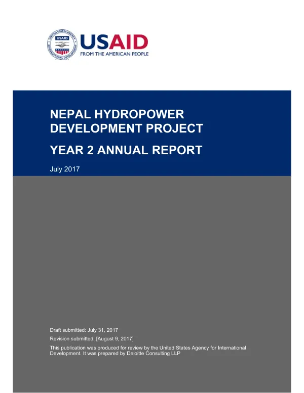 Nepal hydropower development project : year 2 annual report