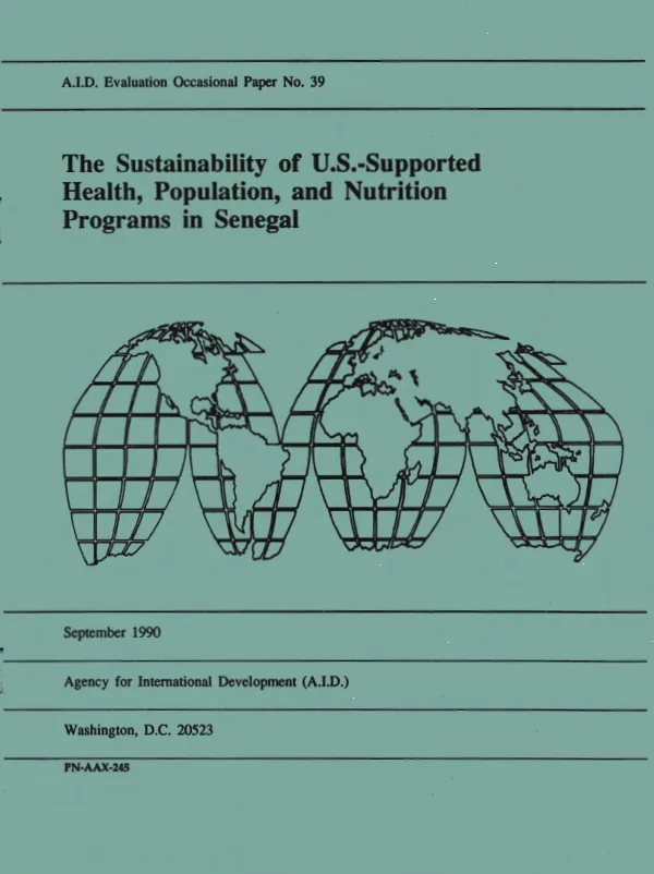 Sustainability of US-supported health, population, and nutrition programs in Senegal