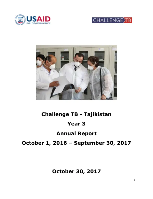 Challenge TB Tajikistan Year 3 Annual Report