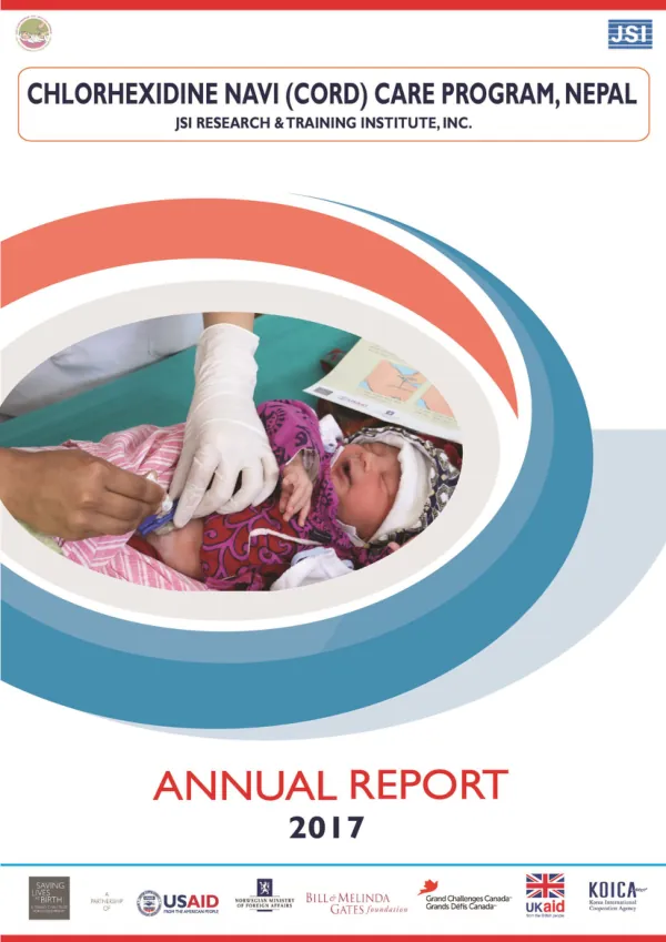 Chlorhexidine NAVI Care Program Annual Report 2017