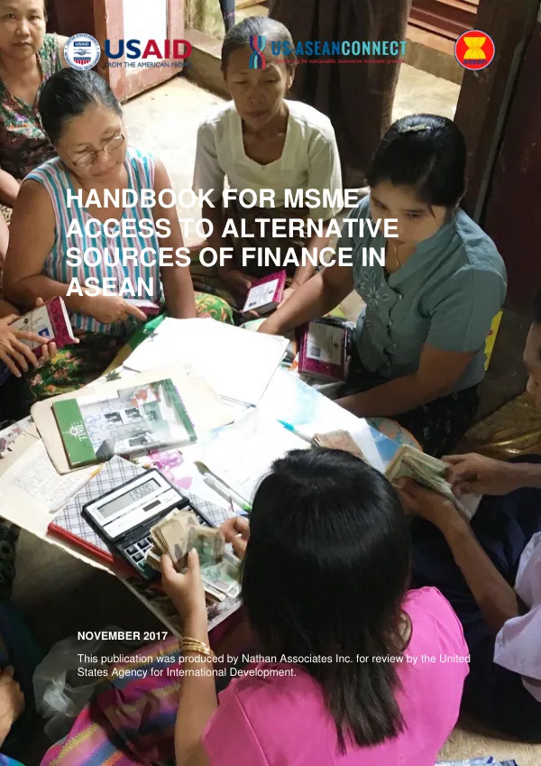 Handbook for MSME Access to Alternative Sources of Finance in ASEAN