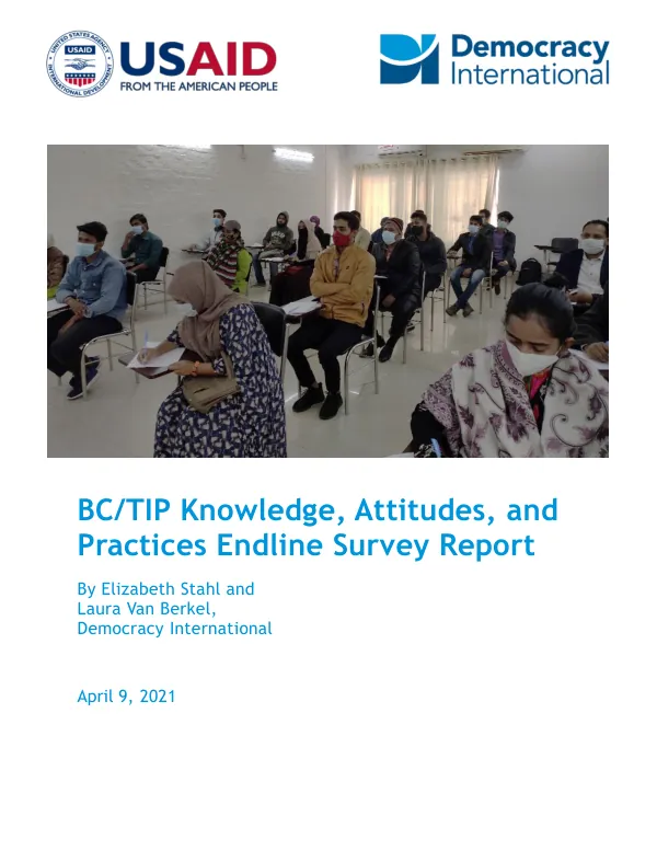 BC/TIP knowledge, attitudes, and practices : endline survey report