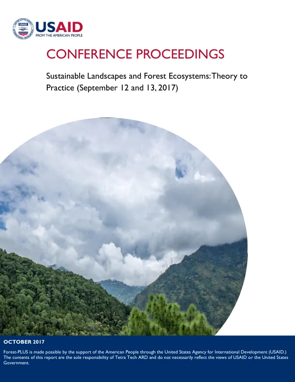 Forest-PLUS Sustainable Landscapes and Forest Ecosystems: Theory to Practice (September 12 and 13, 2017)