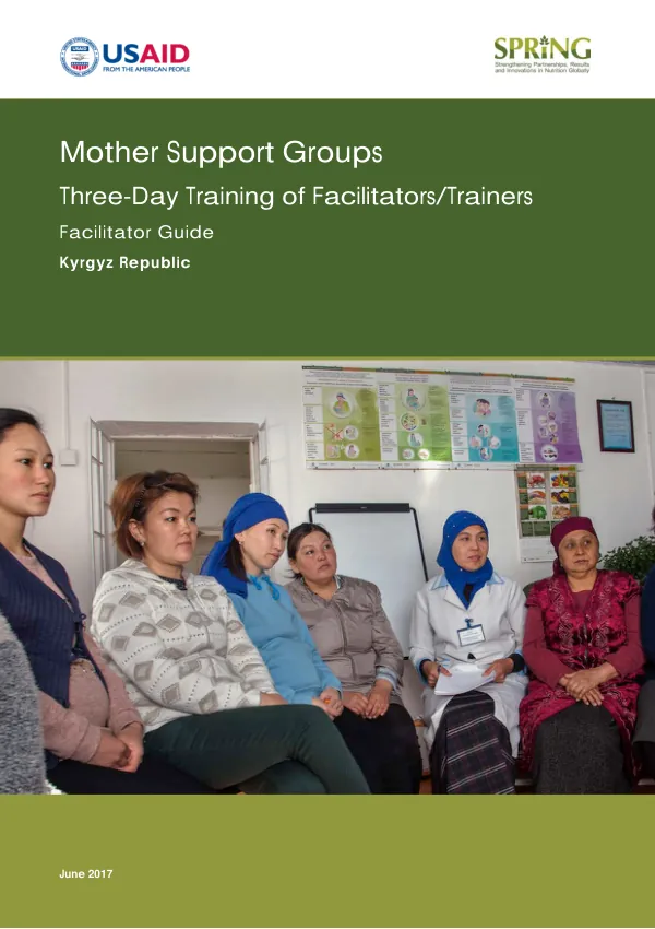 Mother Support Groups: Three-Day Training of Facilitators/Trainers - Facilitator Guide