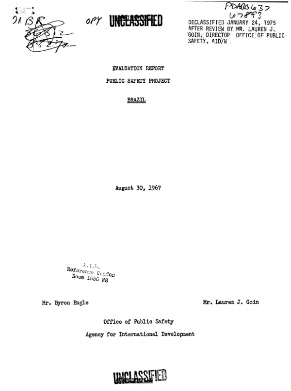 Evaluation report, public safety project : Brazil