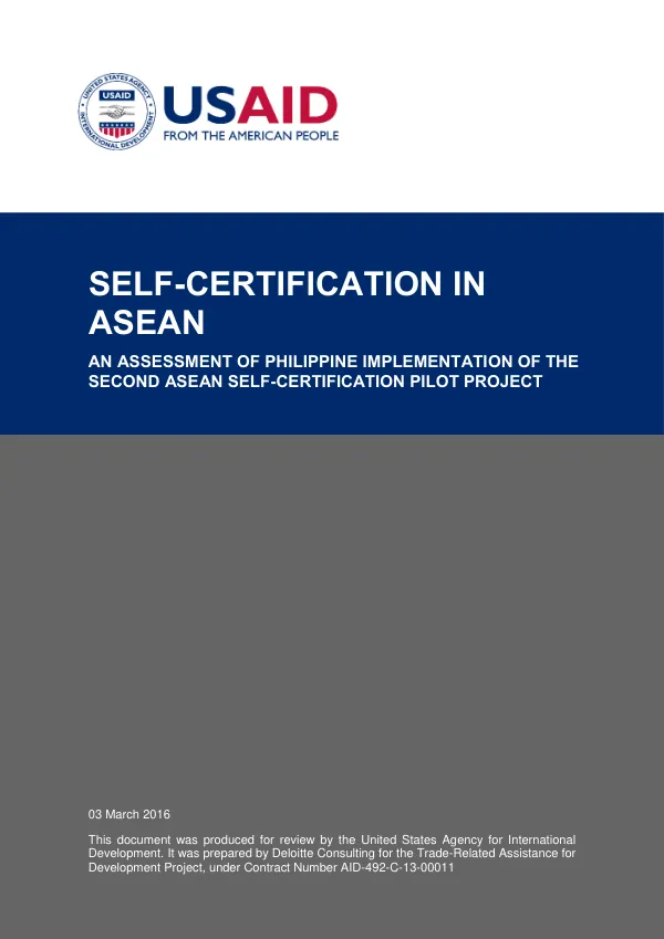 Self-Certification in ASEAN