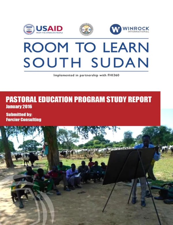 Room to Learn: Pastoral Education Program Study Report