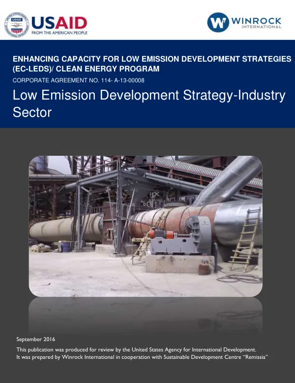 Low Emission Development Strategy-Industry Sector