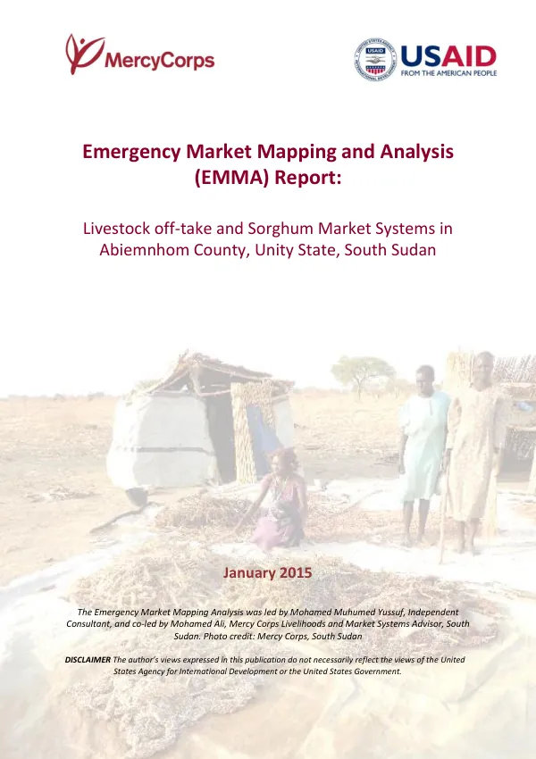 Emergency Market Mapping and Analysis (EMMA) for Abiemnhom County, Unity, South Sudan