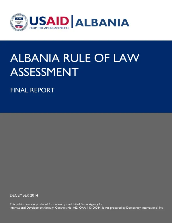 Albania rule of law assessment : final report