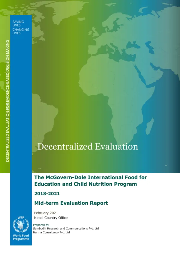 [USDA FY 2017] The McGovern-Dole International food for education and child nutrition program, 2018-2021 : mid-term evaluation report