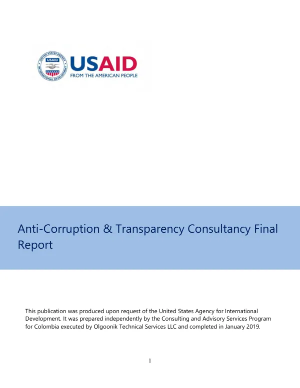 Anti-corruption & transparency consultancy final report
