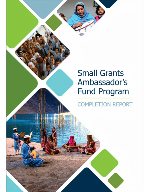 Small grants ambassador"s fund program : completion report