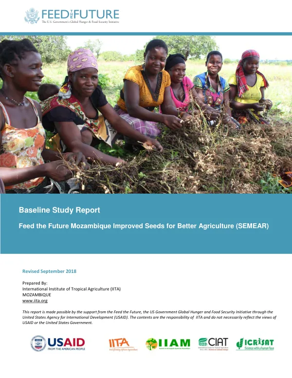 Baseline study report : Feed the Future Mozambique improved seeds for better agriculture (SEMEAR)