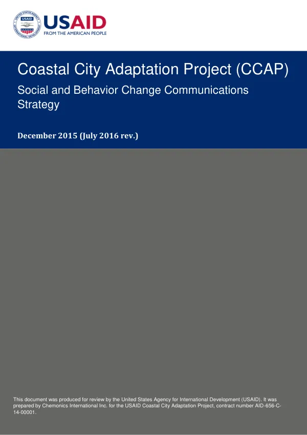 Mozambique CCAP Social and Behavior Change Communications Strategy