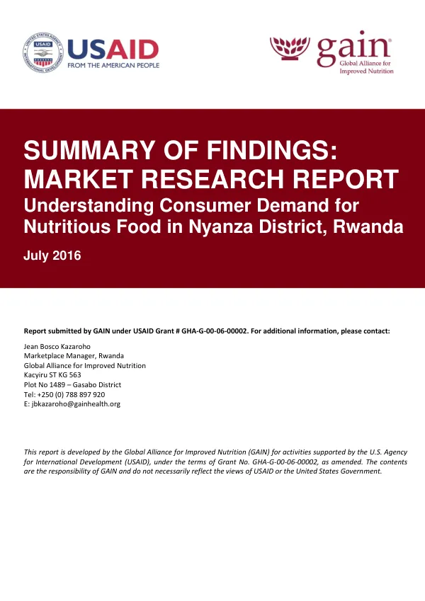 MARKET RESEARCH REPORT