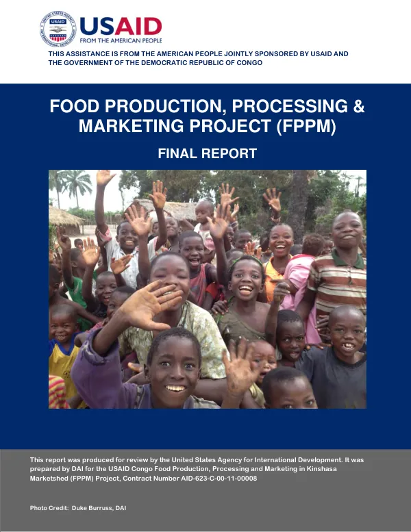 Food production, processing & marketing project (FPPM) : final report