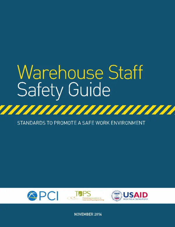 Warehouse staff safety guide : standards to promote a safe work environment