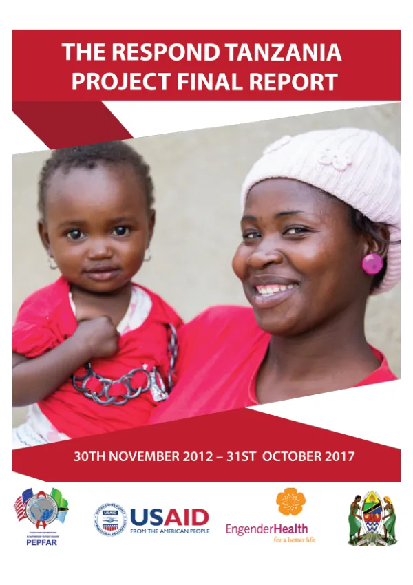 The RESPOND Tanzania project final report, 30th November 2012 - 31st October 2017
