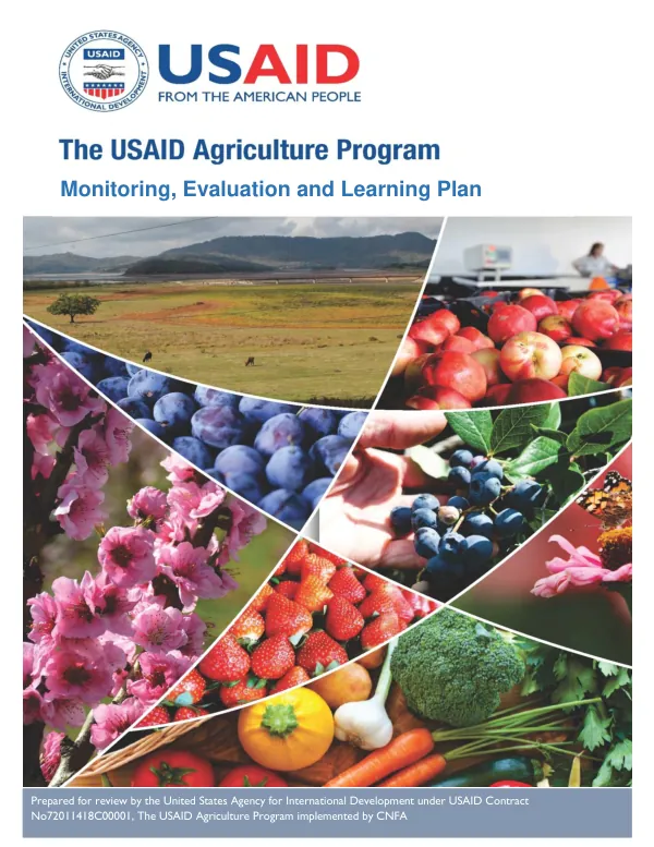 The USAID agriculture program : monitoring, evaluation and learning plan
