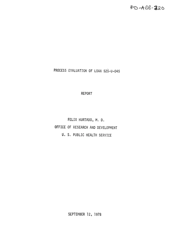 Process evaluation of loan 525-U-045