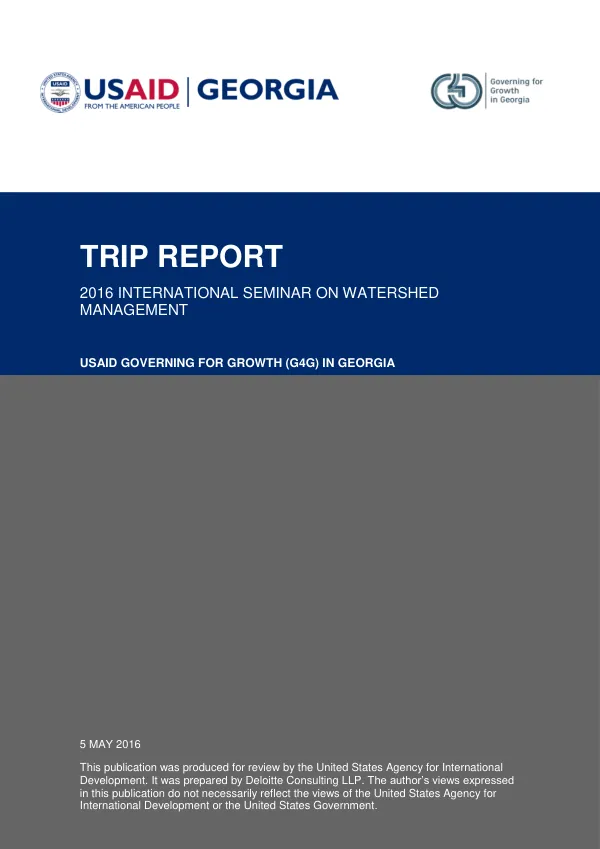 2016 International Seminar on Watershed Management_Trip Report