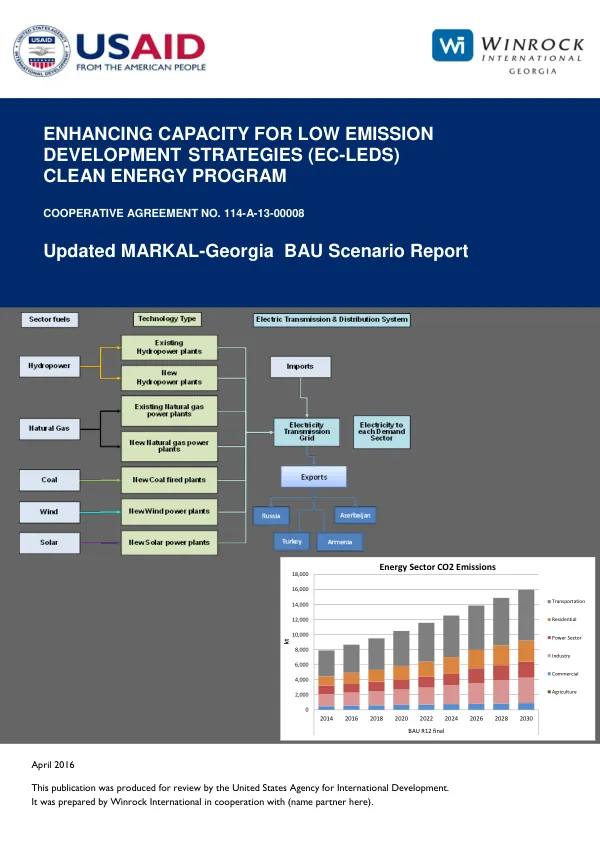 Updated MARKAL-Georgia BAU Scenario Report