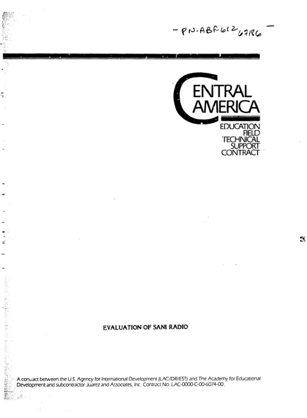 Evaluation of Sani Radio