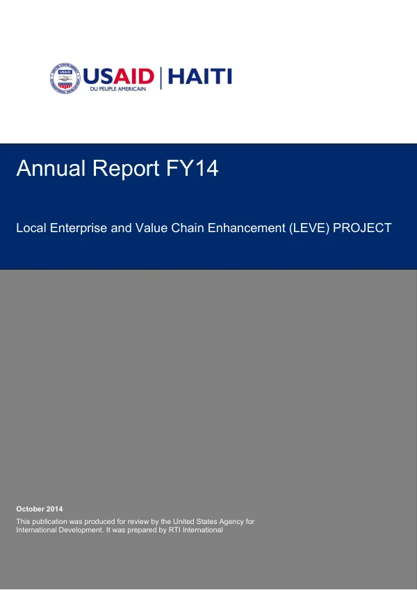 Annual report FY14 : local enterprise and value chain enhancement (LEVE) project