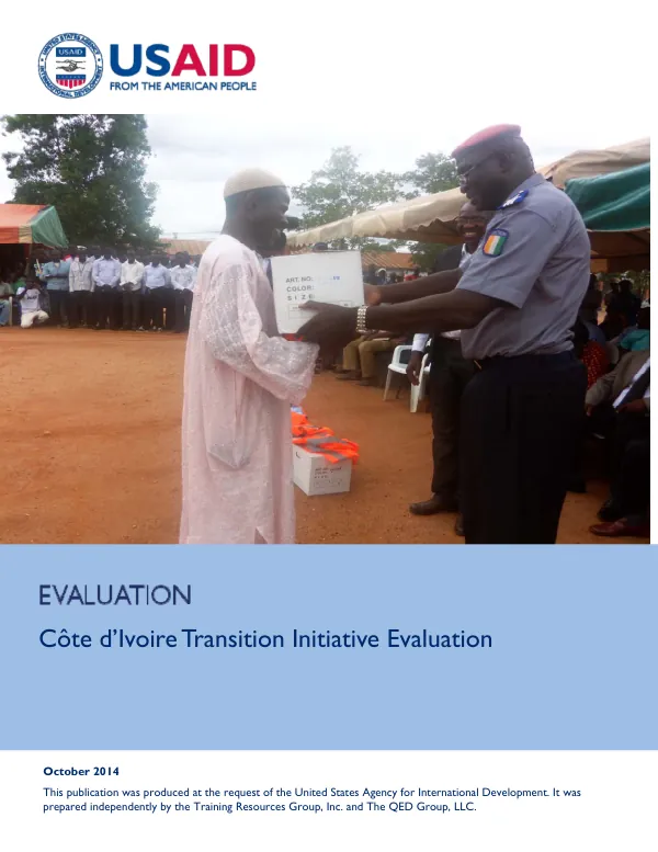 Cote d"Ivoire transition initiative evaluation