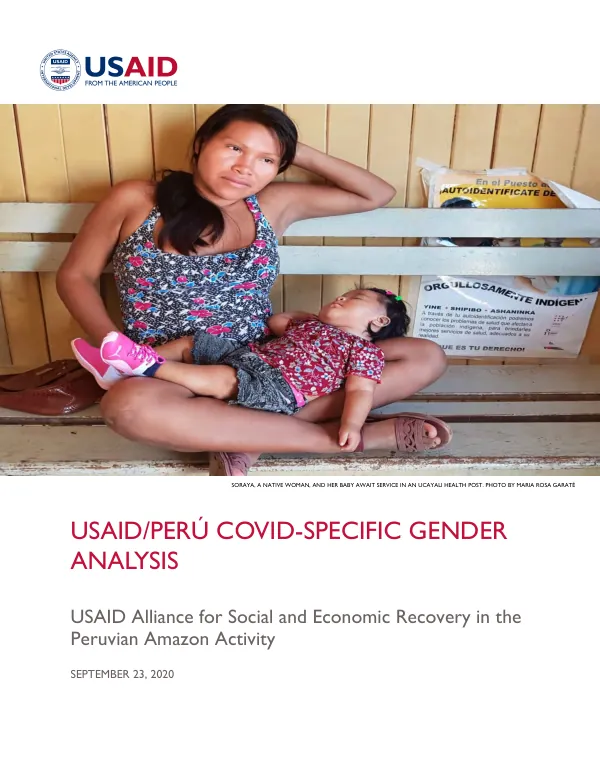 USAID/Peru COVID-specific gender analysis