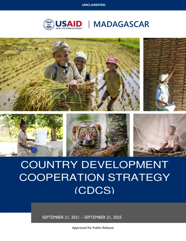 USAID/Madagascar country development cooperation strategy (CDCS), September 21, 2021 - September 21, 2025