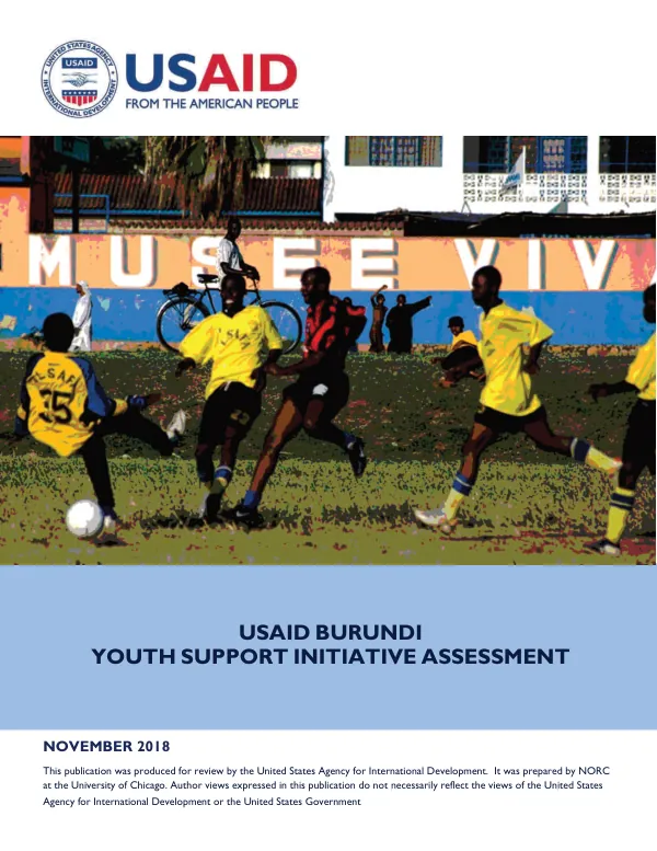 USAID Burundi youth support initiative assessment