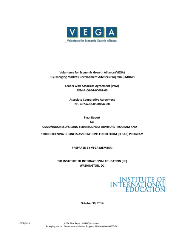 Mid-term performance evaluation of strengthening entrepreneurship and enterprise development (SEED)