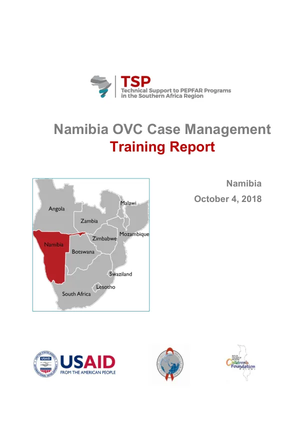 Namibia OVC case management : training report