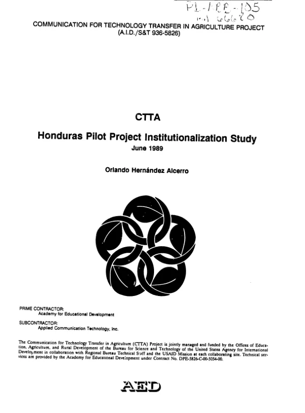 CTTA : Honduras pilot project institutionalization study
